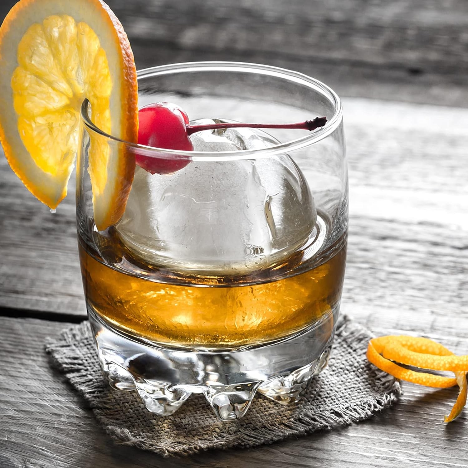 6 Pack Ice Ball Molds - 2.5" Spherical Ice Cube Trays for Whiskey & Cocktails