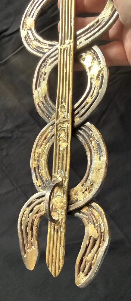 Caduceus metal wall mount