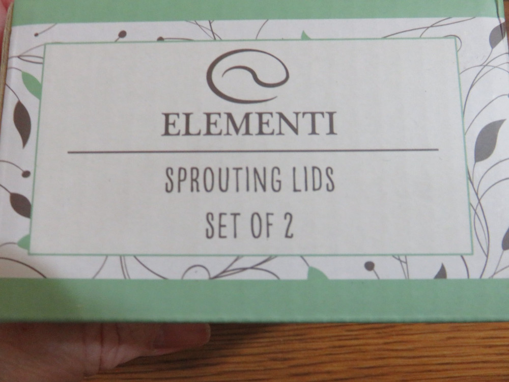 ELEMENTI Screen Mason Jar Sprouting Lids - 2-Pack Wide Mouth