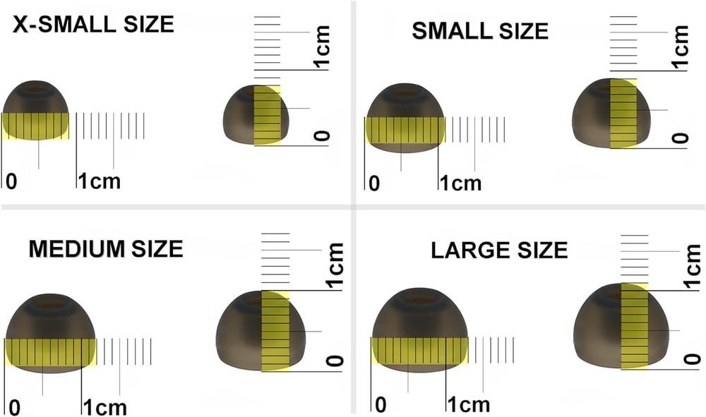 14pcs (NSY-TWTB) Premium Silicone Eartips Adapters Compatible with large