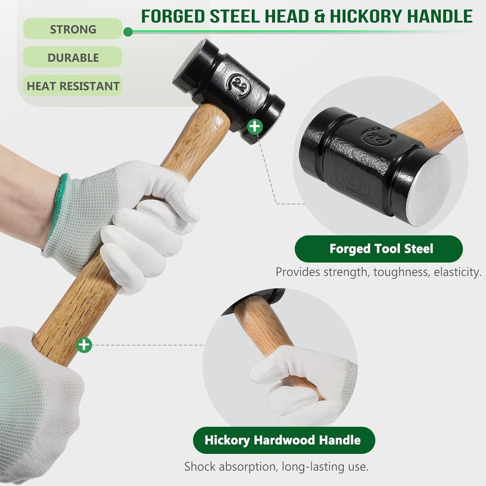36oz 61B Rounding Hammer for Blacksmith Farrier Forge Knife Making Iron Working