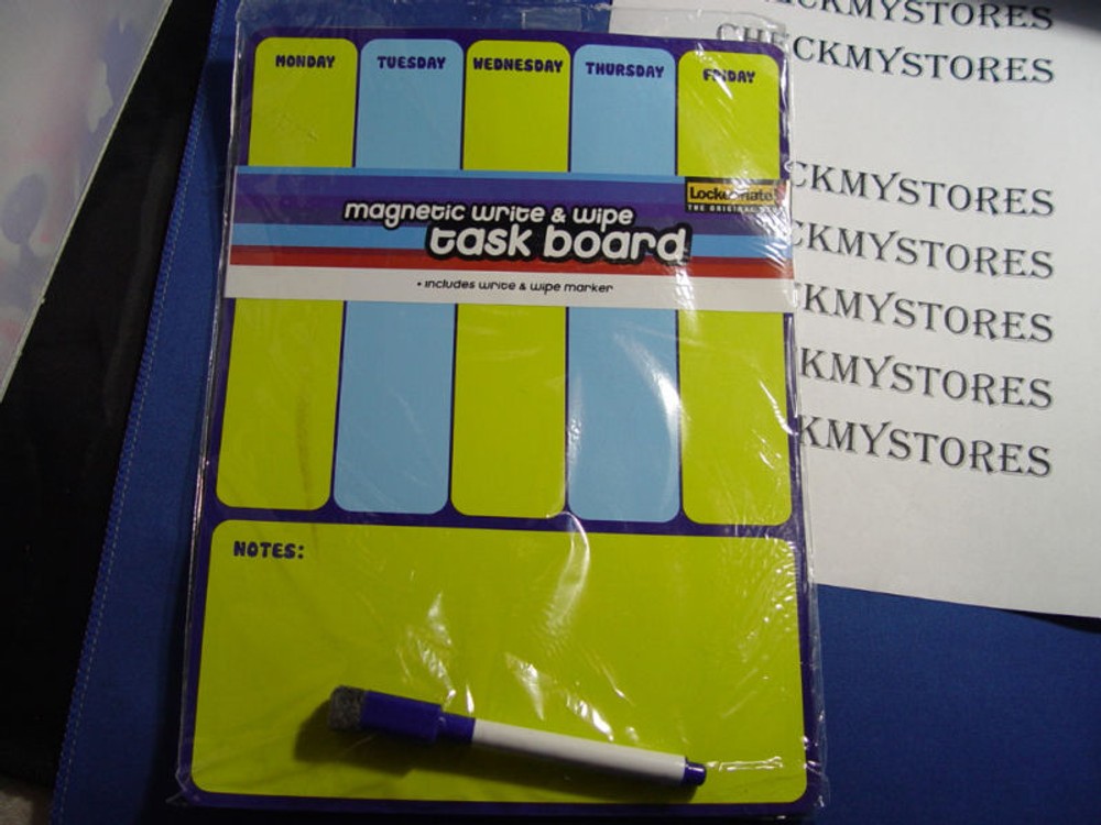 LOCKER MATE 8"x 11" Magnetic write&wipe TASK Board