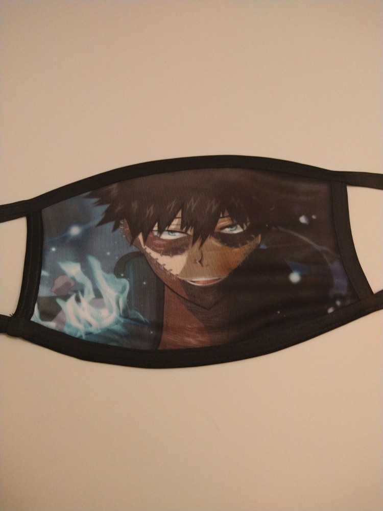 My hero academia Dabi face mask double layer with filter pocket