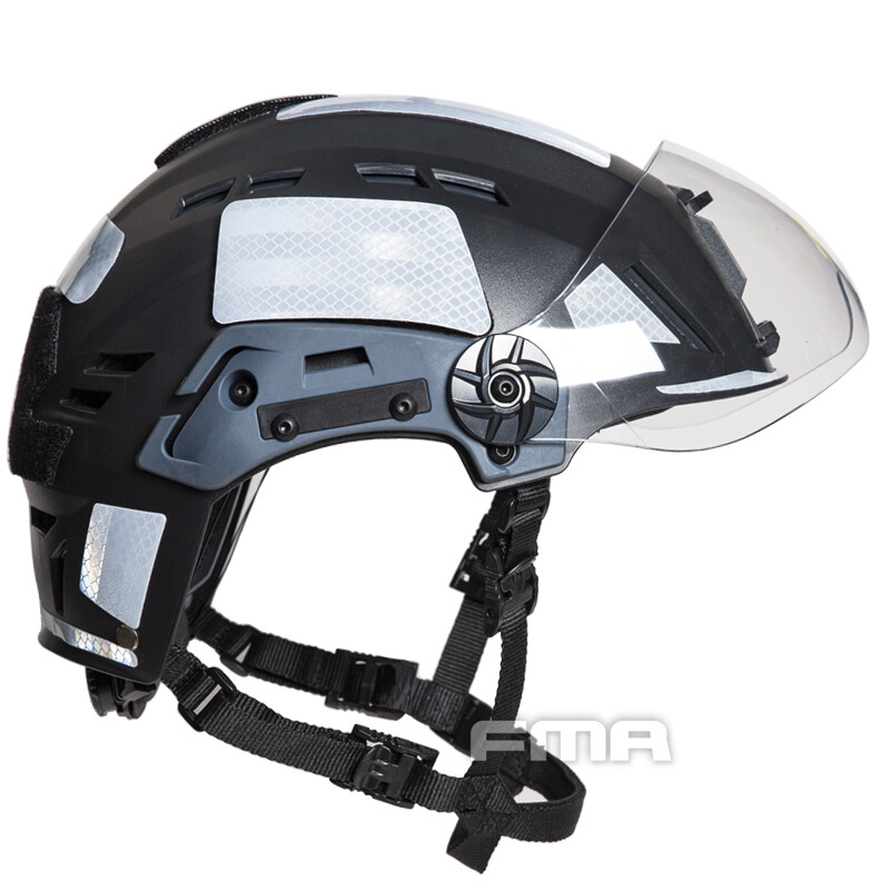 FMA Tactical Rescue Helmet Fire Adjustable Safety Emergency Fireproof ABS Orange