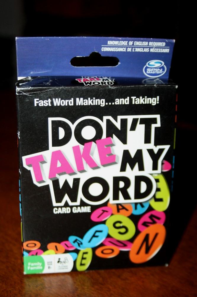 Don't Take My Word Card Game - Fast Word Making and Taking! Spinmaster 2000