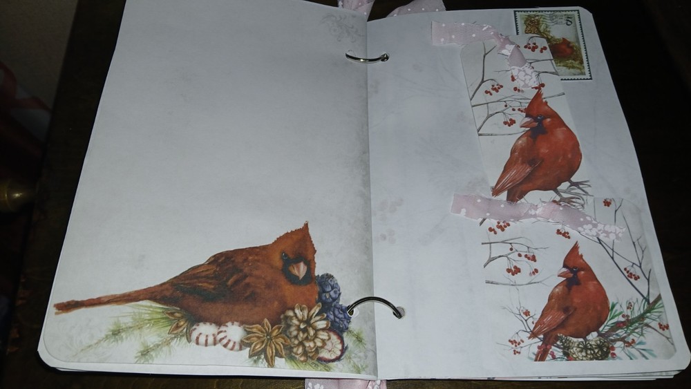 Winter Cardinal Junk Journal Scrapbook