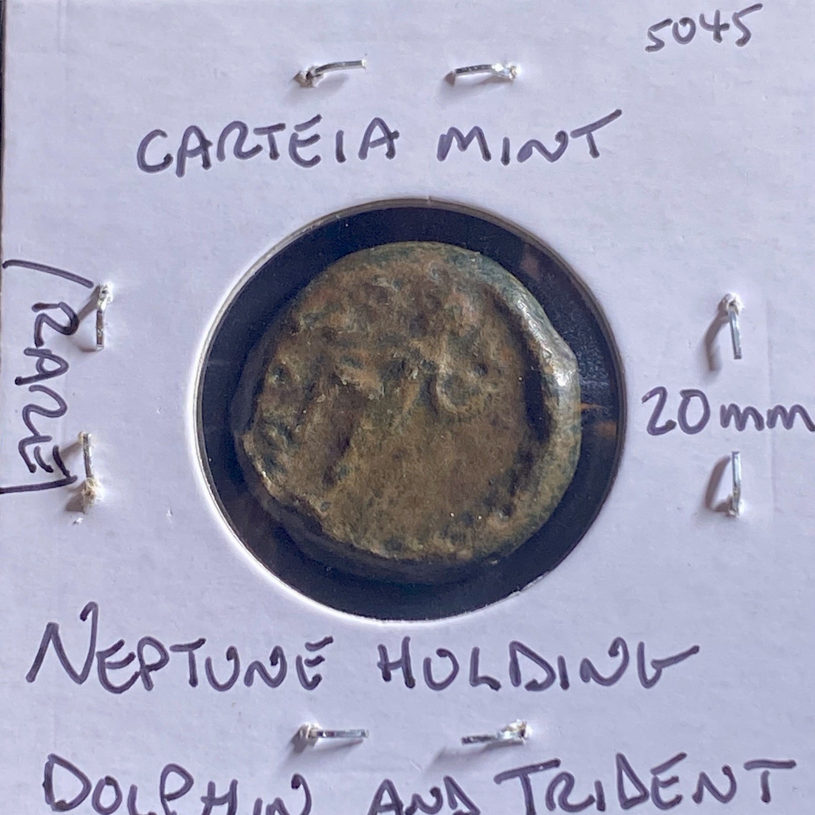 Neptune and Goddess Fortuna Roman Provincial 27BC-14AD Reign of Augustus Coin