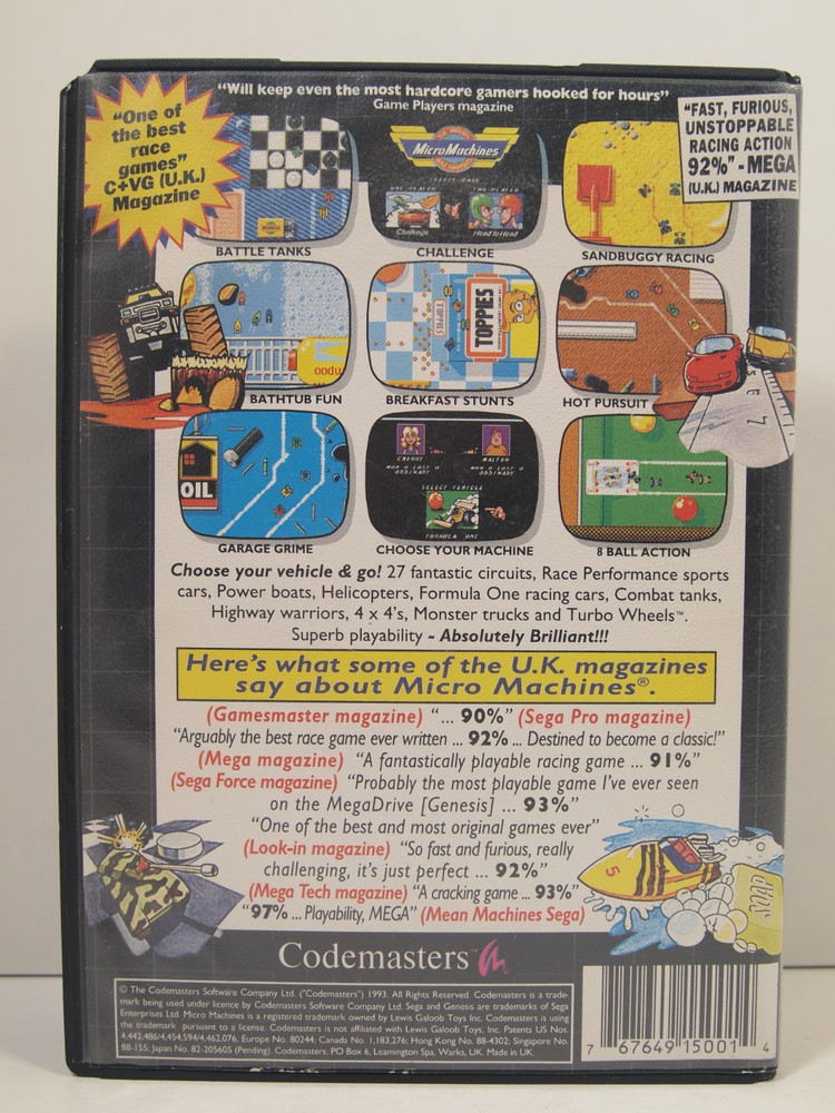 Micro Machines Case (SEGA Genesis) Authentic BOX ONLY