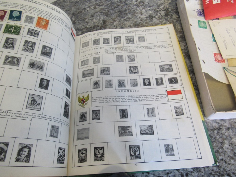 My First Stamp Album Vintage 1960 Minkus Publications Includes Many Stamps