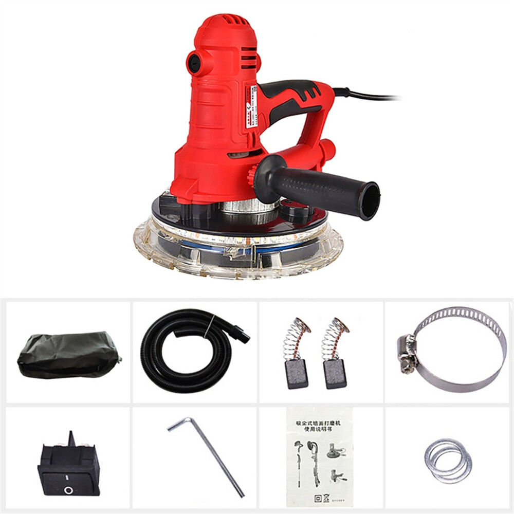 1250W Drywall Sander Electric with Automatic Vacuum System and LED Light