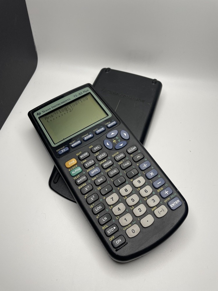 Texas Instruments TI-83 Plus Graphing Calculator w/Cover — Tested Working