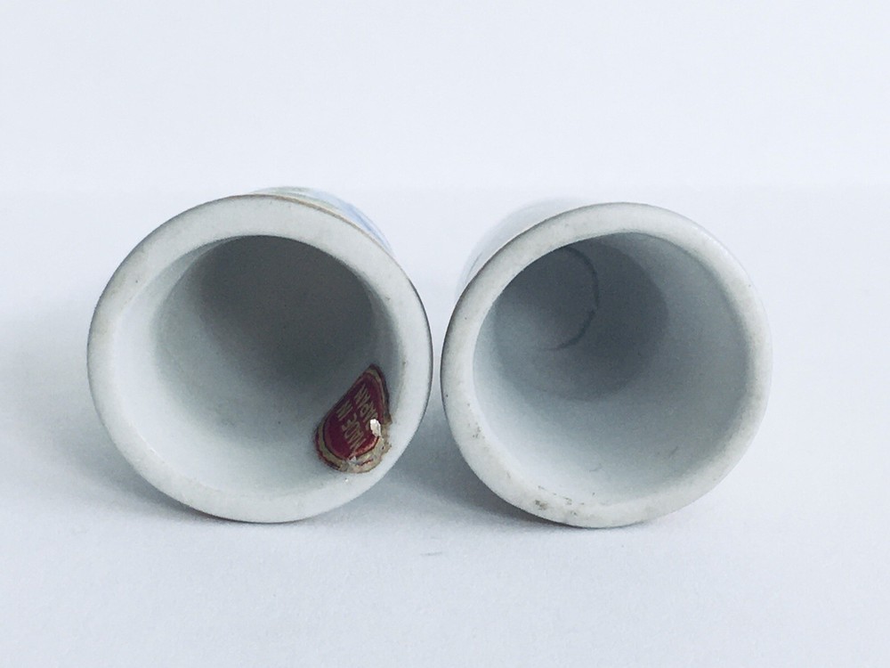 Porcelain Floral Thimble Set - Japanese