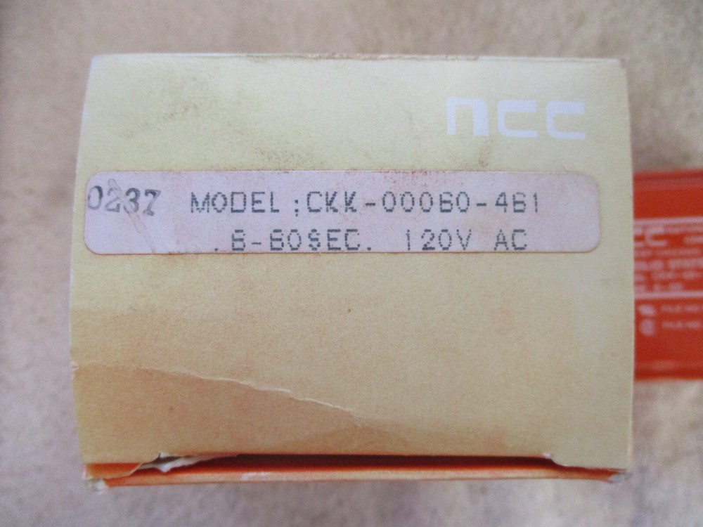 NIB ncc Solid State Time Delay Relay .6-60SEC 120V CKK-00060-461