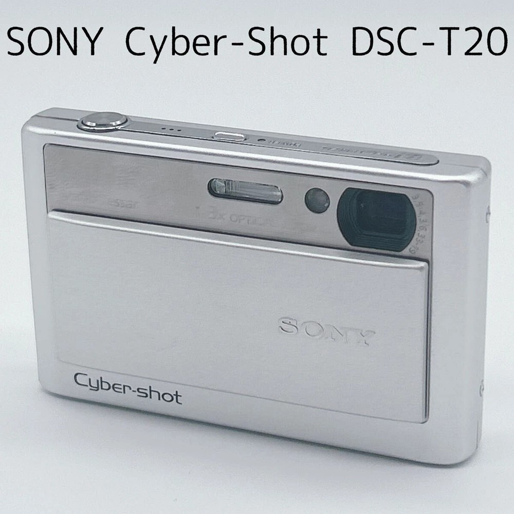 SONY Cyber-Shot DSC-T20 8.1MP 3x Optical CCD Digital Camera-Silver 100% Working