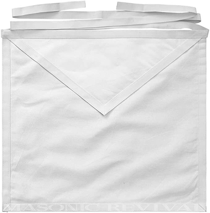 Cali Masonic store Entered Apprentice Masonic White  Cloth Apron
