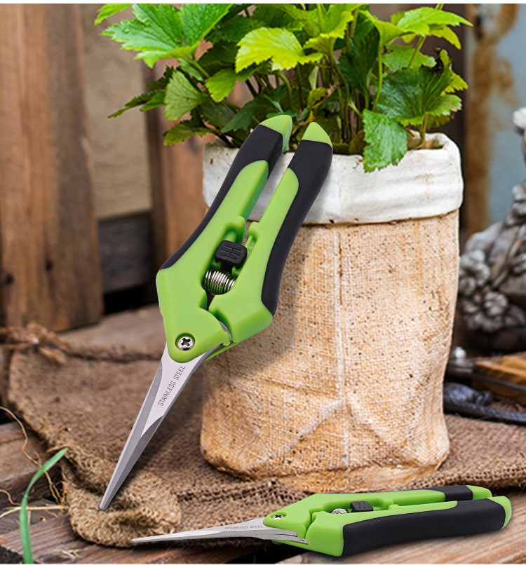 6 Pack Curved Blade Garden Scissors Trimmers Harvest Pruning Plants Trimming