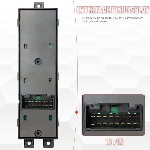 Master Power Window Switch Driver Side Compatible with Picanto 2012 93571-1Y200