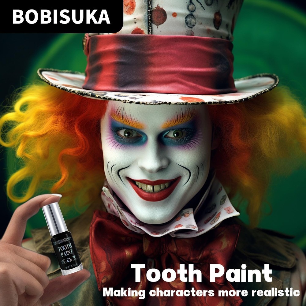 Black Tooth Paint, Professional Black Out Teeth Makeup Solution - Safe, Quick...