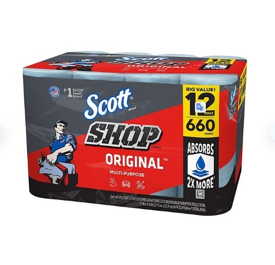 Scott Shop Towels Original 55 sheets/roll, 12 rolls