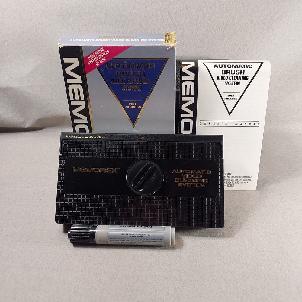 Memorex Automatic Brush Video Cleaning System VCR VHS Cleaner Wet Process