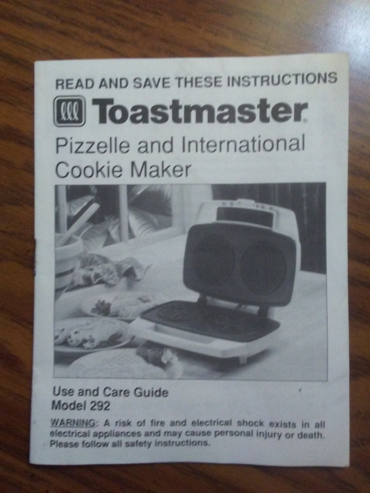 Vintage Toastmaster Pizzelle and cookie maker model 292