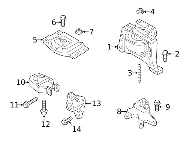 Genuine Ford Automatic Transmission Mount AV6Z-6068-H