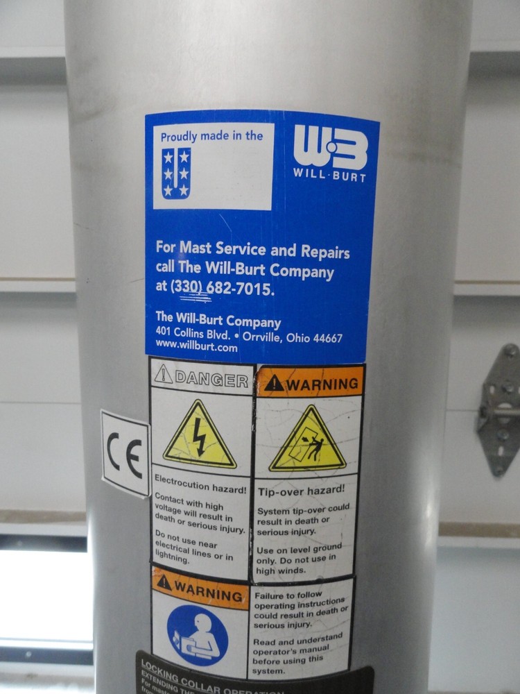 REBUILT Will-Burt 10-60 Locking Pneumatic Mast tower Willburt