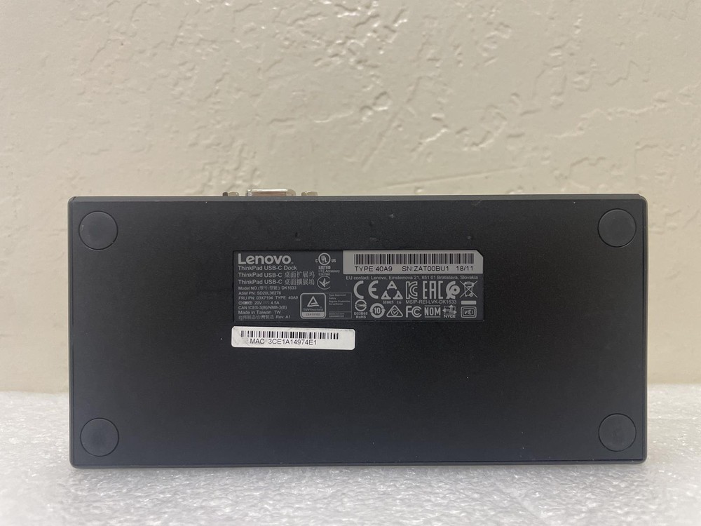 LENOVO 40A9THINKPAD USB-C DOCK STATION, NO CABLES