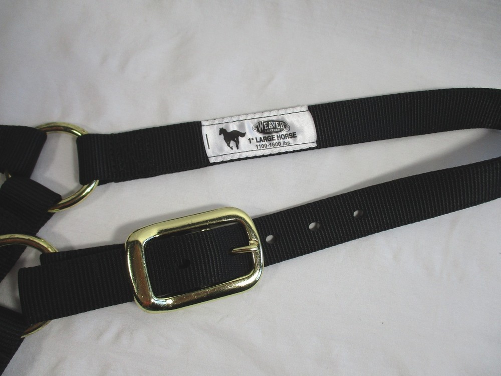 Weaver Leather Basic Non-Adjustable Nylon Horse Halter Large Black 35-7406-BK