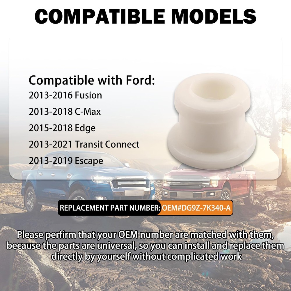 2PCS Shift Cable Bushing,Shifter Bushing Kit Compatible with Ford Fusion Esca...
