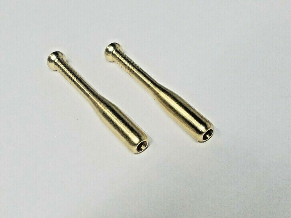 TWO SOLID BRASS ONE HITTER PIPE* BASEBALL BAT DESIGN*USA MADE* HIGH QUALITY