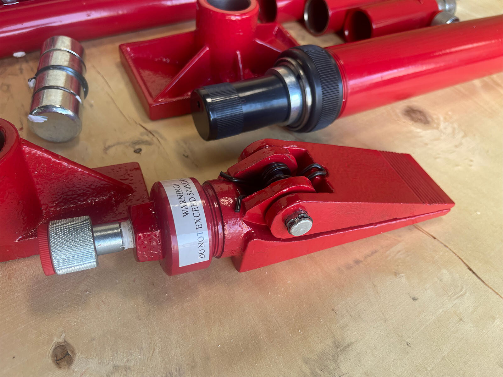 10 Ton Porta Power Hydraulic Jack Body Frame Repair Kit Auto Shop 2 Wheels Lift