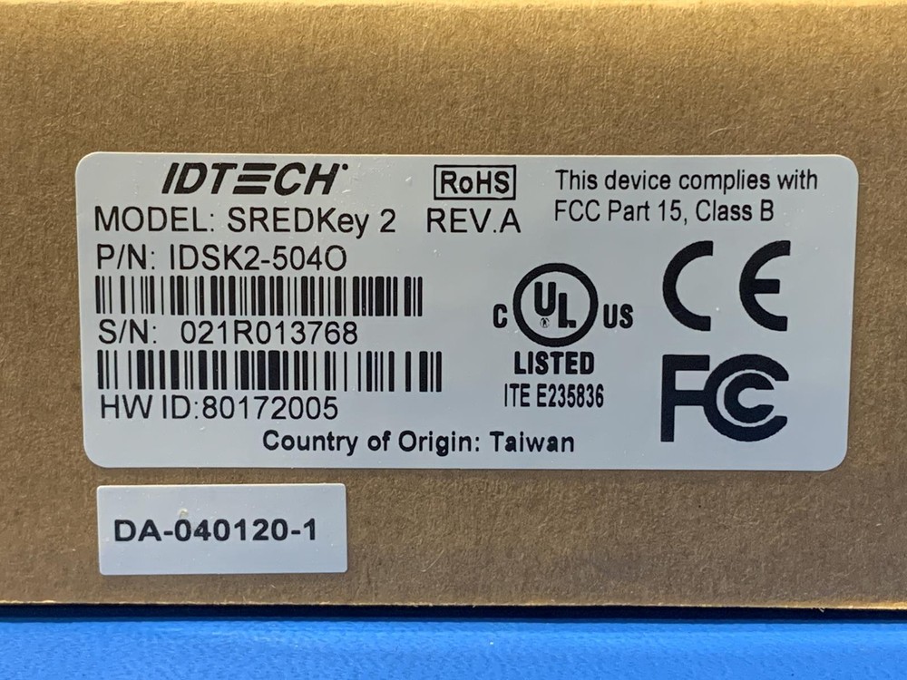 ID Tech SREDkey 2 Credit Card Reader IDSK2-504O
