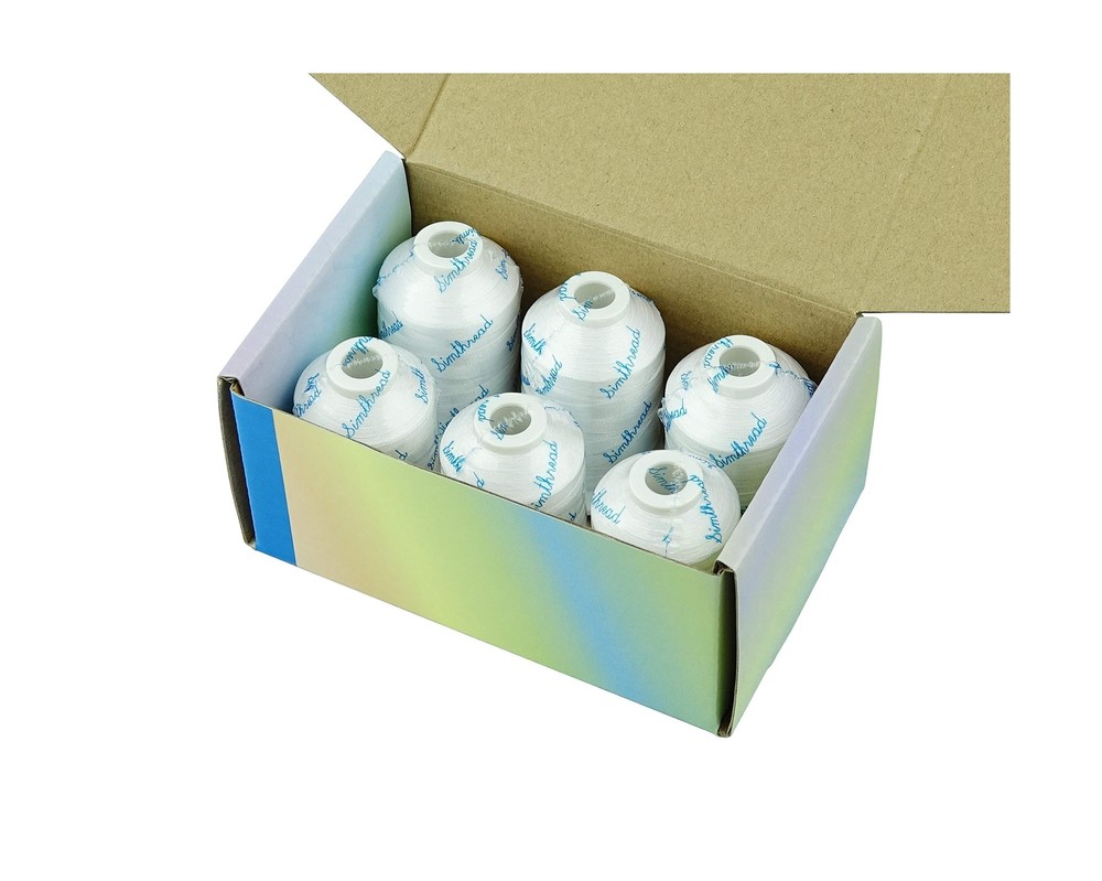 Simthread Value Pack Bundle Add-ons | Madeira 120 Colors Kit & 6 White Machin...