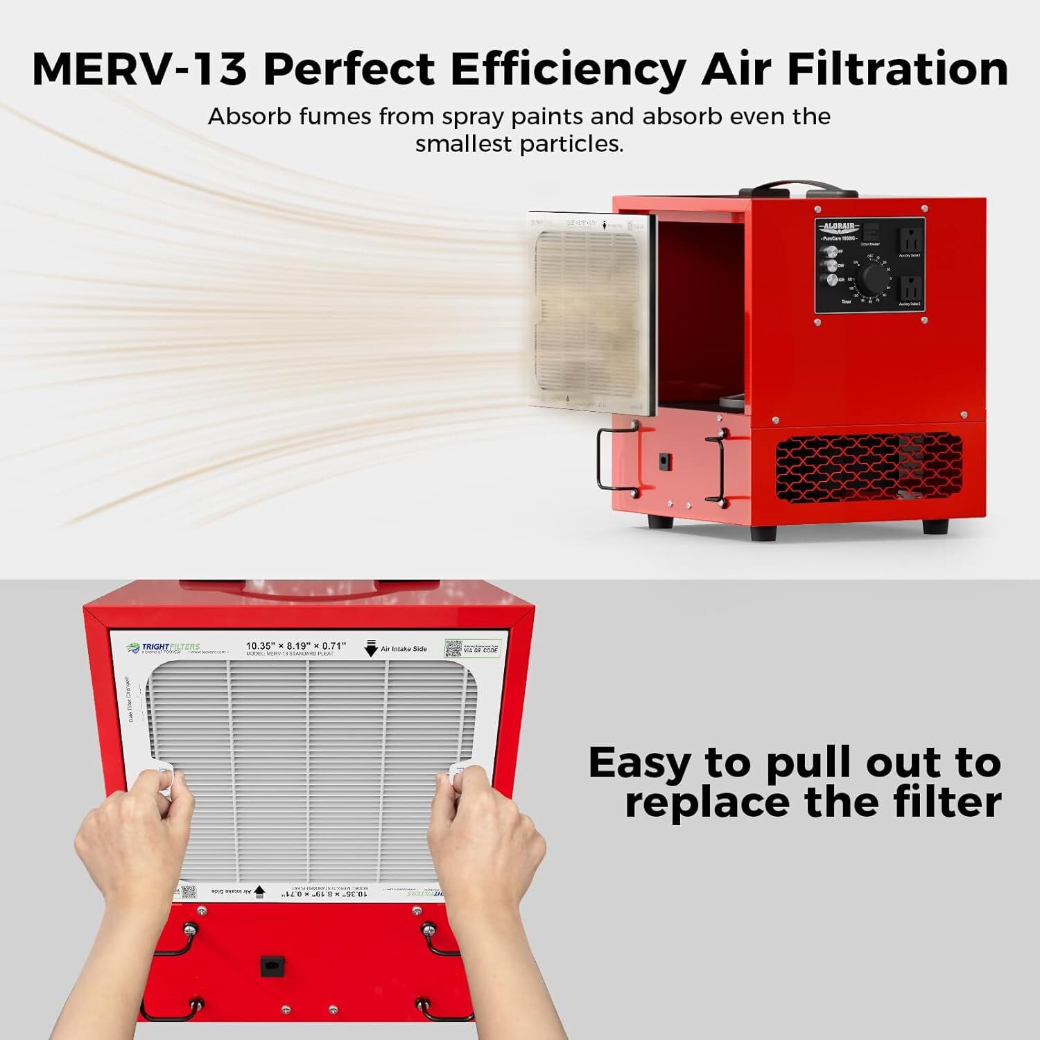 2025 new ALORAIR Intake Air Filtration System Purecare 1050IG red Hanging Mode