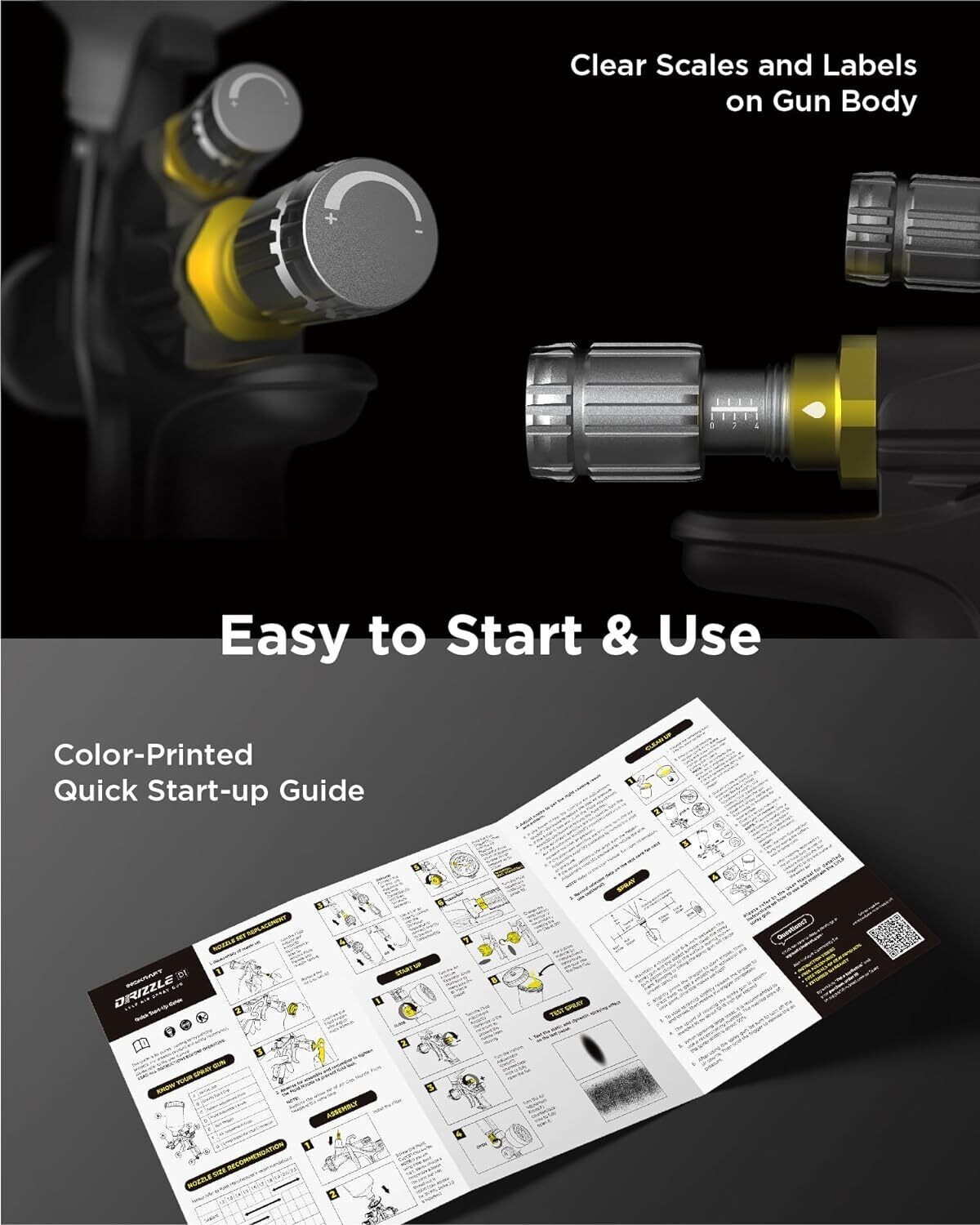 D1 LVLP Air Spray Gun Premium Kit, Paint Gun for Cars & House DIY Painting