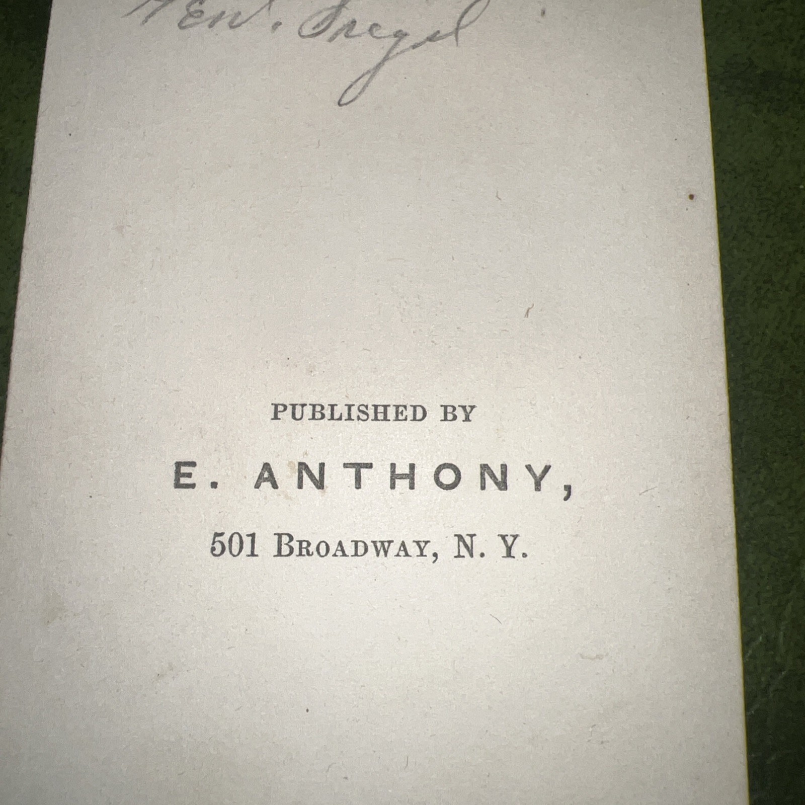 Civil War CDV General Franz Sigel Published By E. Anthony, New York