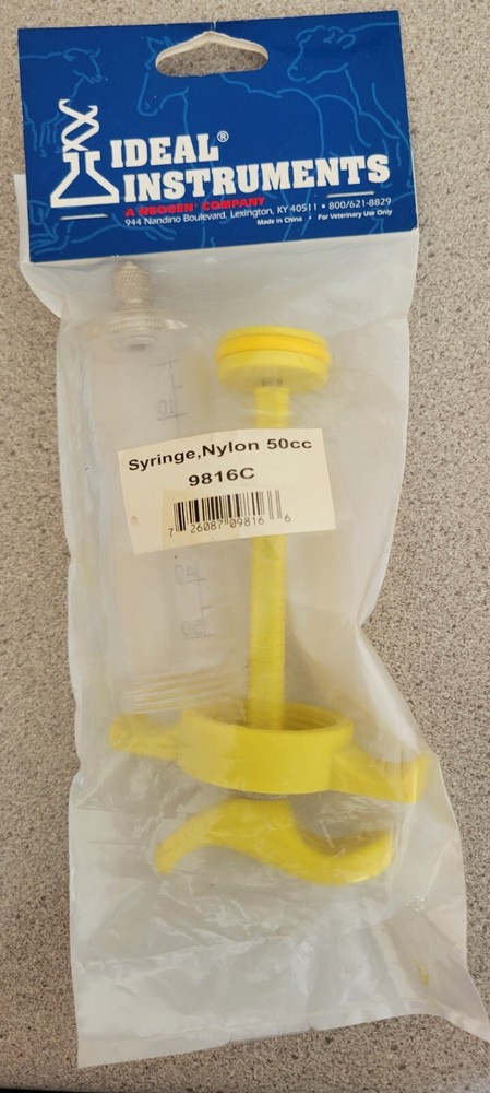 Ideal Instruments Neogen 9816C 50 cc, Reusable Nylon Syringe