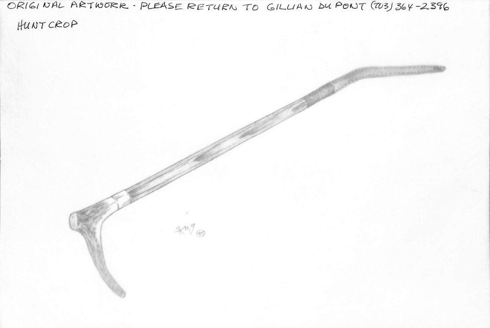 Hunt Crop Graphite Drawing