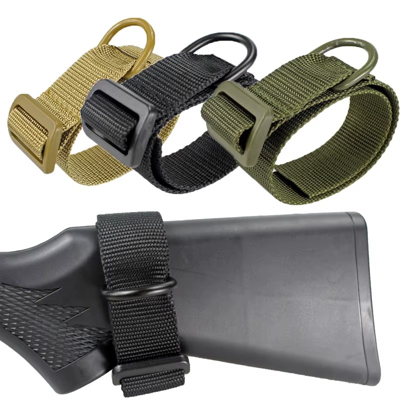 US Gun Sling Loop Adapter Adjustable Heavy Duty Nylon Shoulder Strap with D Ring