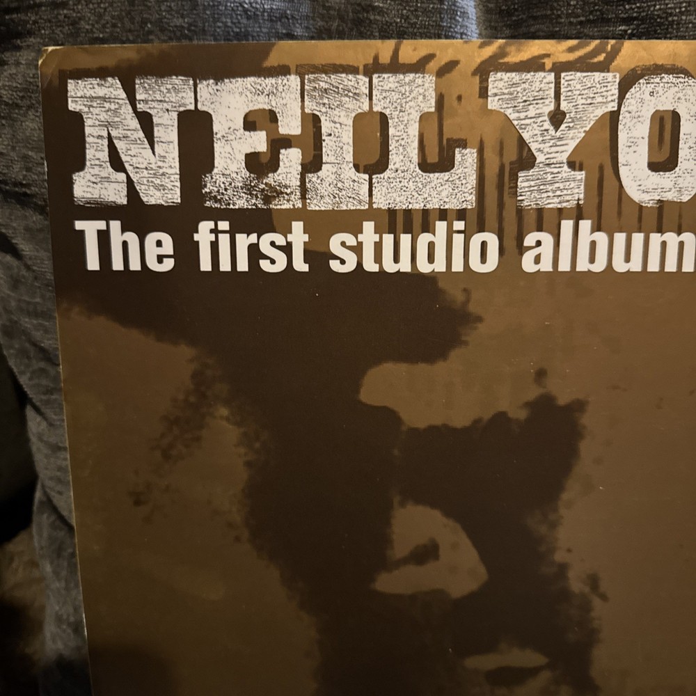 Neil Young 12x12” DS Promo Poster Flat Silver And Gold 2000