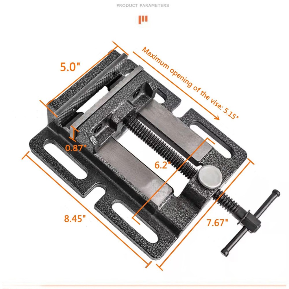 MYTEC Heavy Duty Vice for Drill Press, 5.0" Black, Quick Release Workbench In...