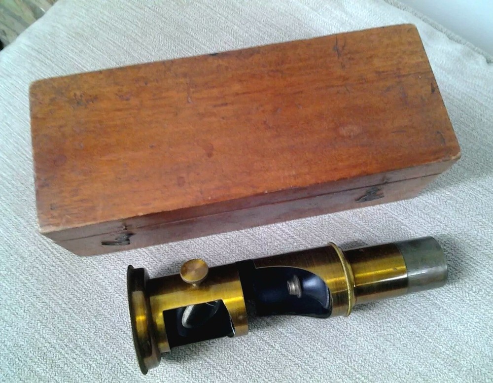 Antique miniature microscope no name 1900