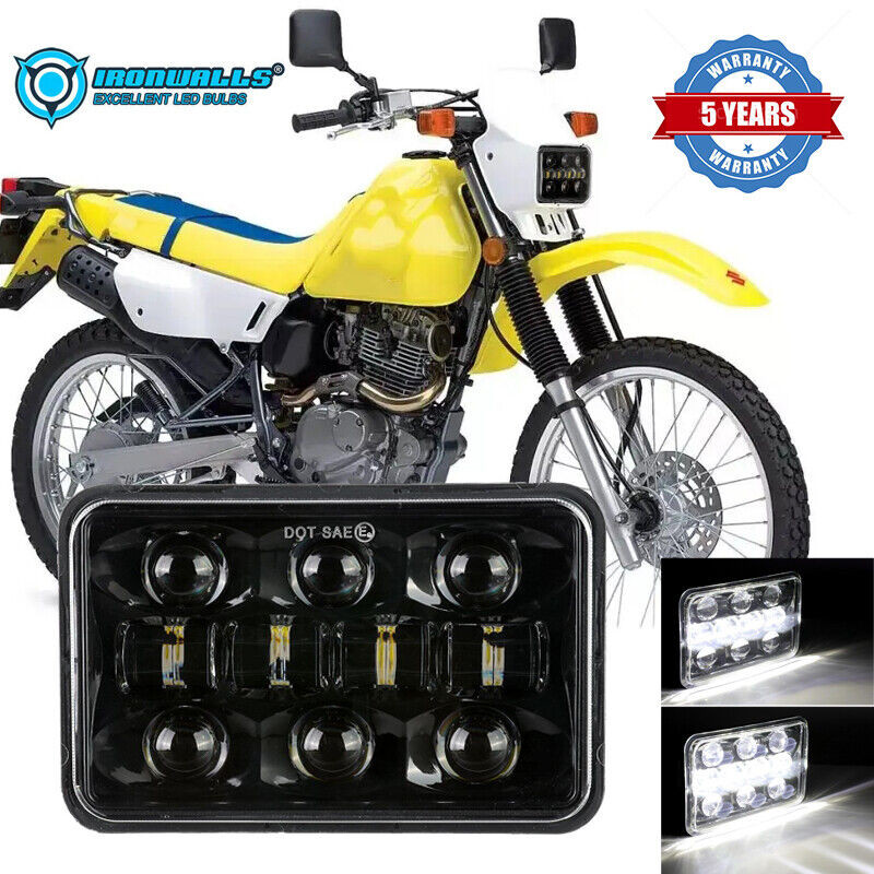 4x6" LED Headlight Rectangular High Low Beam Sealed Beam Lamp for Motorcycle