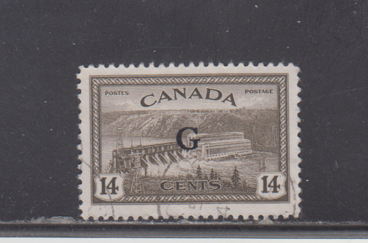 CANADA - 1950 - USED - SCOTT #  O22  OVERPRINTED G