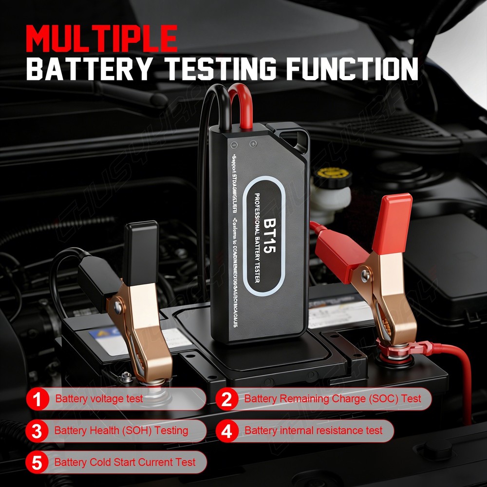 Car Battery Tester 12V 24V Battery Load Test Charging Cranking System Analyzer