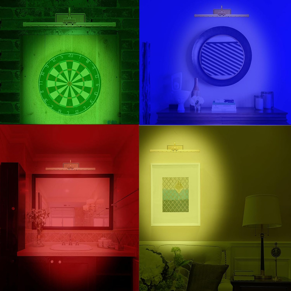 Wireless Picture Light, Remote Control Picture Light with Dimmable, 16" Timer Pr