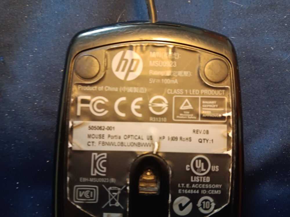 HP KEYBOARD AND MOUSE COMBO MODEL KU - 1156 USB connectivity. Tested