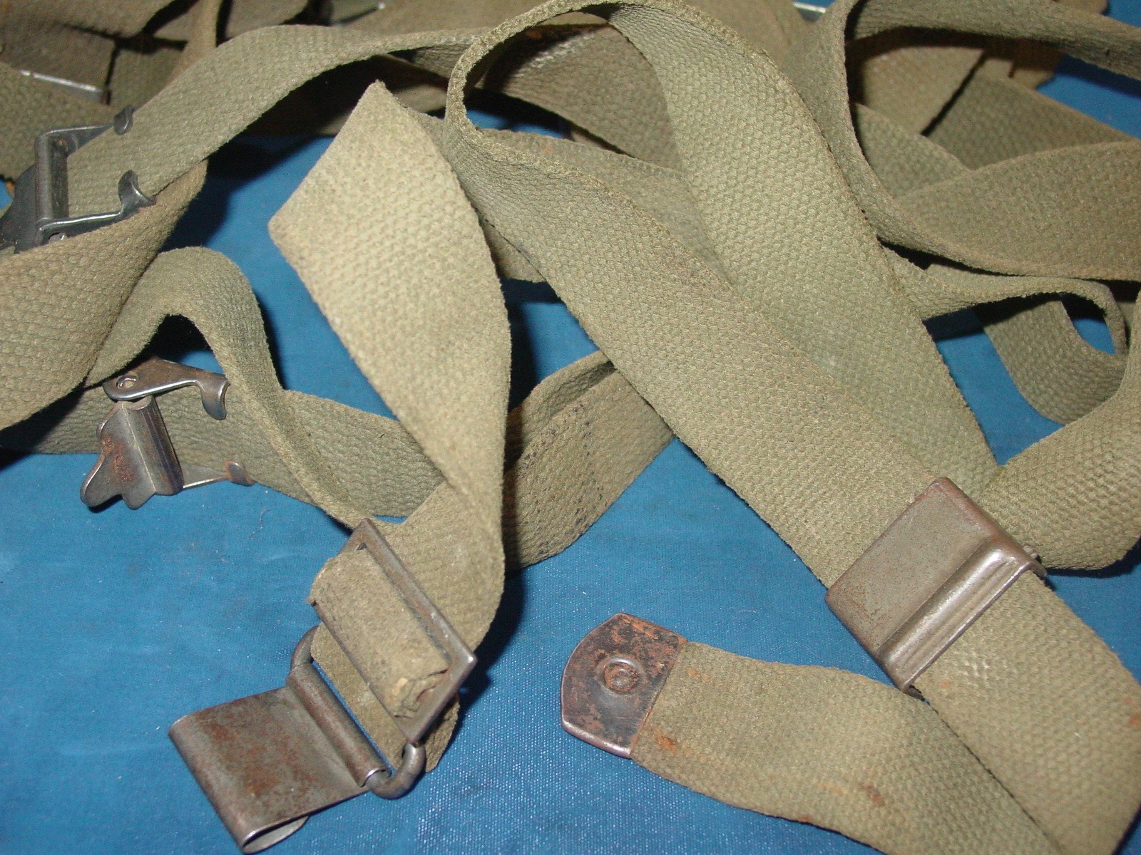 Orignal US GI RIFLE SLING M1 GARAND 1903 03A3 Cotton Duck Canvas OD w Buckles