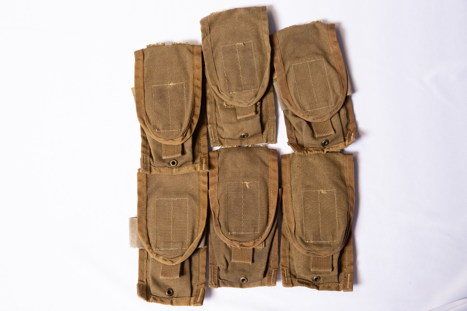 2-PACK USMC MOLLE II 5.56 Double Magazine Pocket Pouch Coyote Brown
